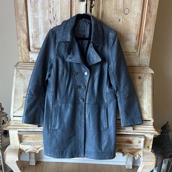 Sundance Gray Leather Jacket - Picture 1 of 4